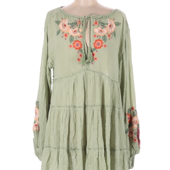 Free People- Embroidered Dress Top - Picture 1 of 6